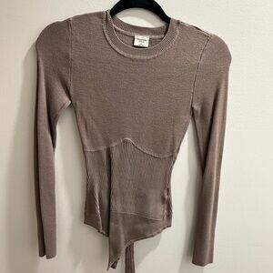 Abercrombie & Fitch Taupe Long Sleeve Top
